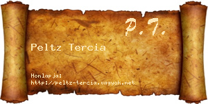 Peltz Tercia névjegykártya